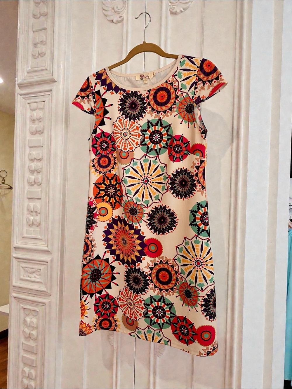 Aryeh Dress with Fun Bright Flowers and Shapes